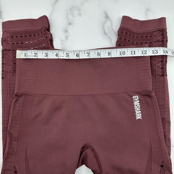 Gymshark Leggings Women's Small Energy Seamless Crop Burgundy - Picture 8 of 10